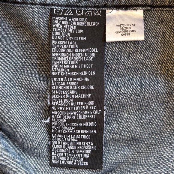 Harley-Davidson Vintage “Live to Ride” Denim Long Sleeve Button Up Shirt Size M - Picture 6 of 6